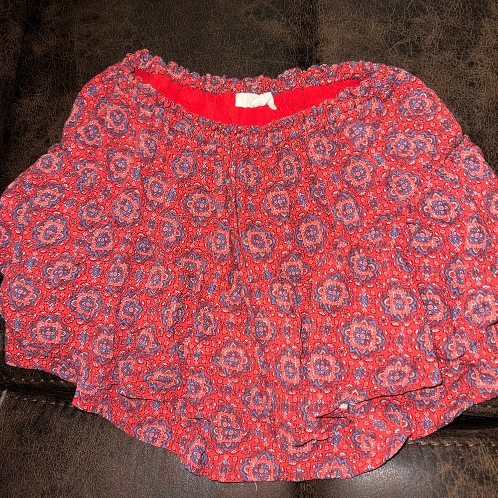 Rewind Red and Blue Boho Skirt